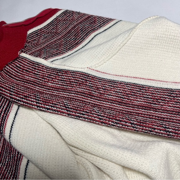 Vintage Nordic Fair Isle Zip Sweater Men’s Large Heavy Knit - Picture 6 of 9